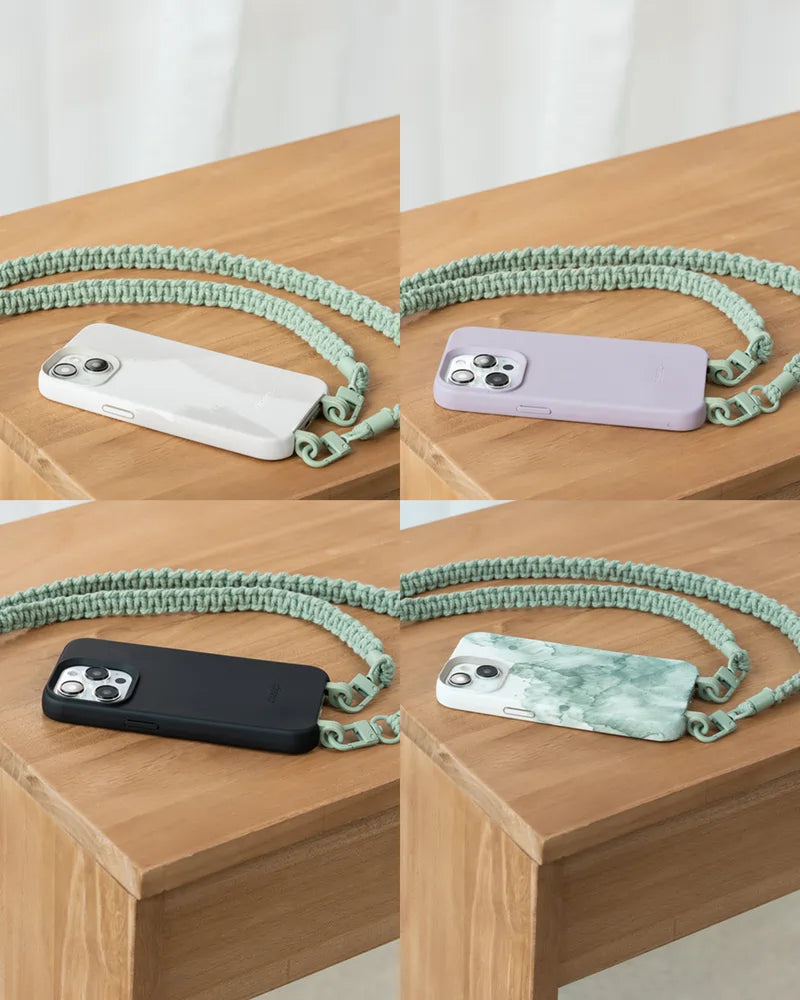 Crossbody Case Braided Jade Green