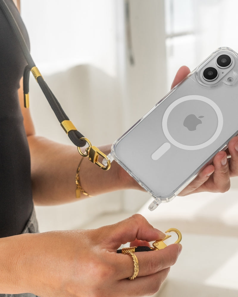 Handykette MagSafe iPhone 17 Clear/Taupe