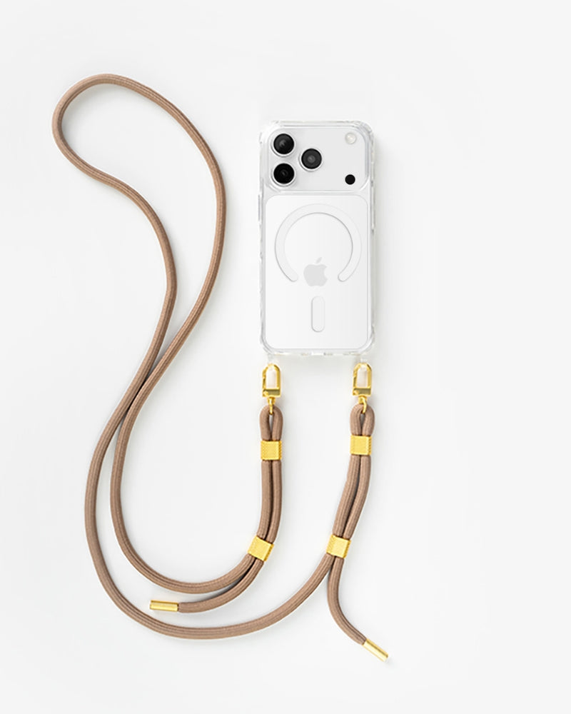 Handykette MagSafe iPhone 17 Pro Clear/Taupe