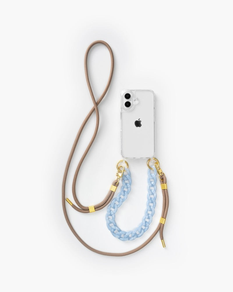 Clear Bundle iPhone 16 taupe/bleu