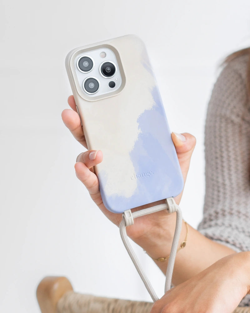 Crossbody Case Beige Blue