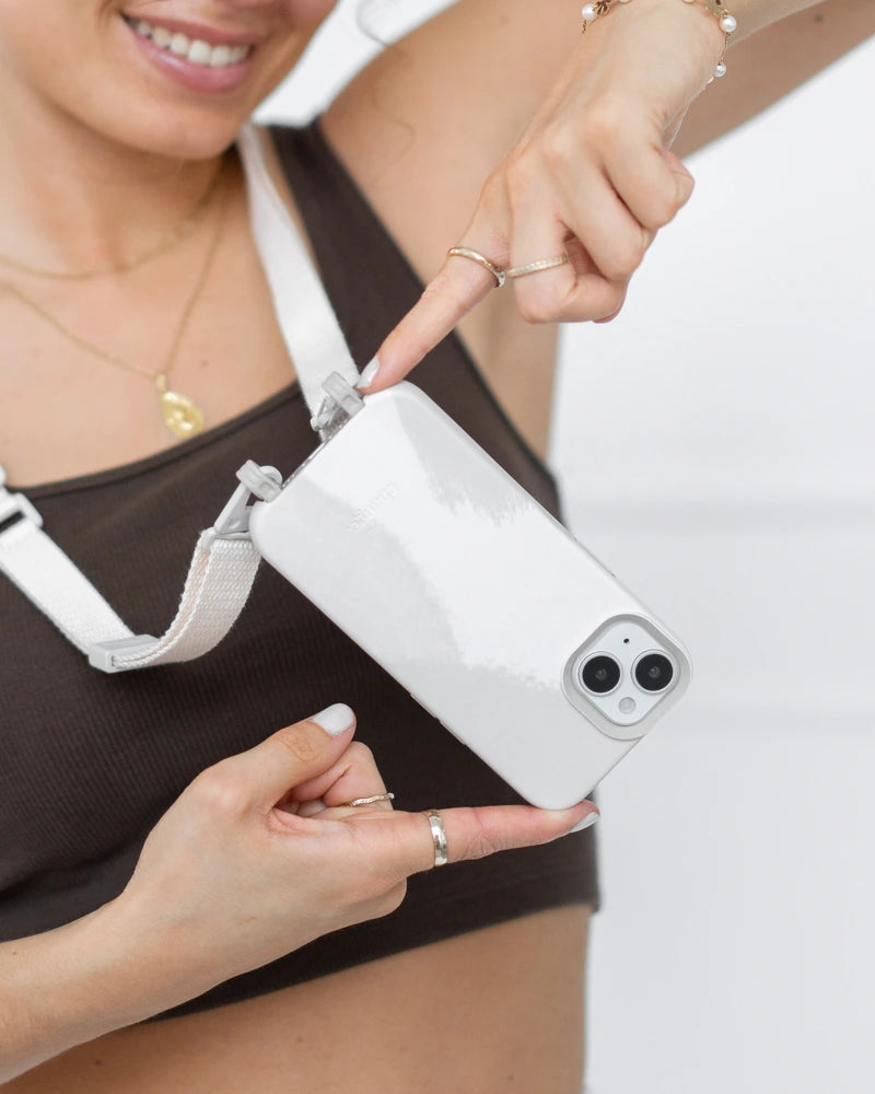 Handykette iPhone 15 Pro Dove Weiß