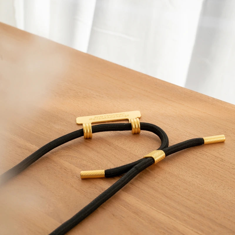 Abnehmbares Band Schwarz mit Gold
