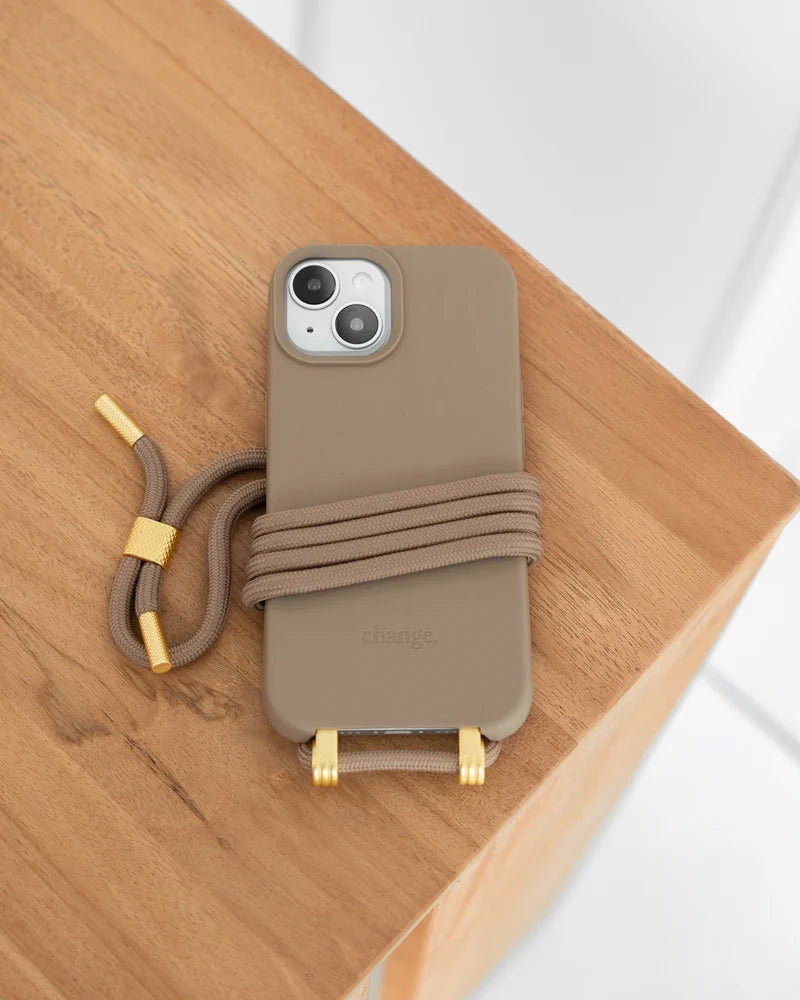 Kordel Taupe Braun mit Gold