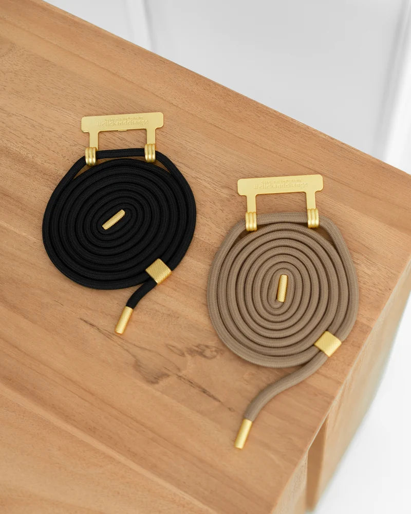 Kordel Taupe Braun mit Gold