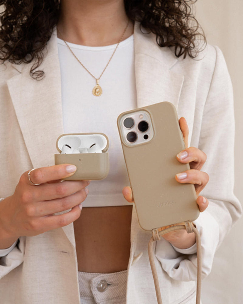 AirPods Hülle Taupe Braun