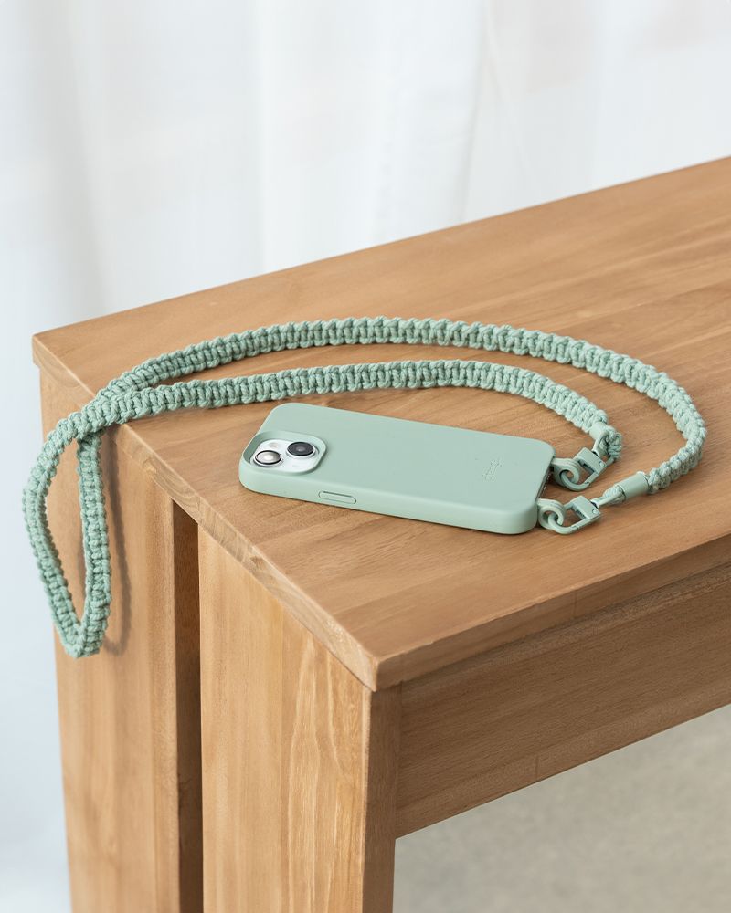 Crossbody Case Braided Jade Green & Green