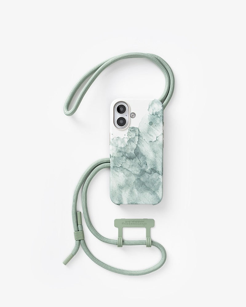 Crossbody Case iPhone 16 Aqua Green