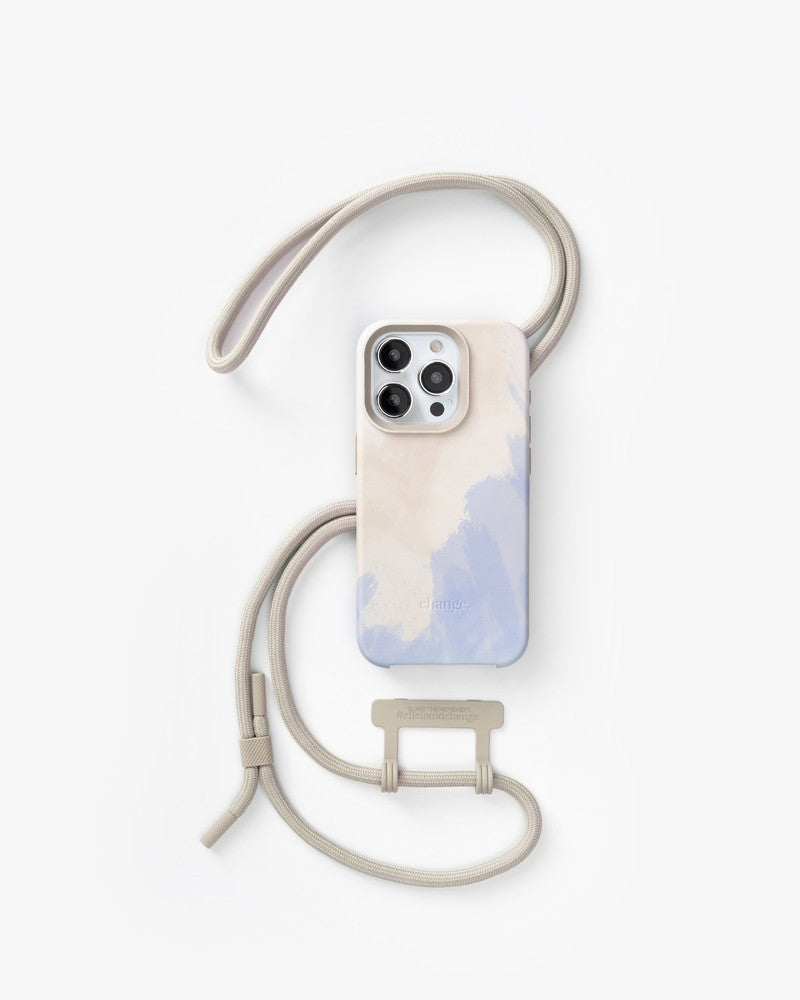 Crossbody Case iPhone 16 Pro Beige Blue