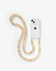 Phone Case with chain iPhone 15 Clear/Beige