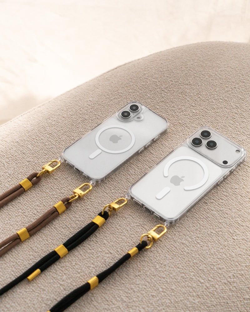 Handykette MagSafe iPhone 17 Clear/Taupe