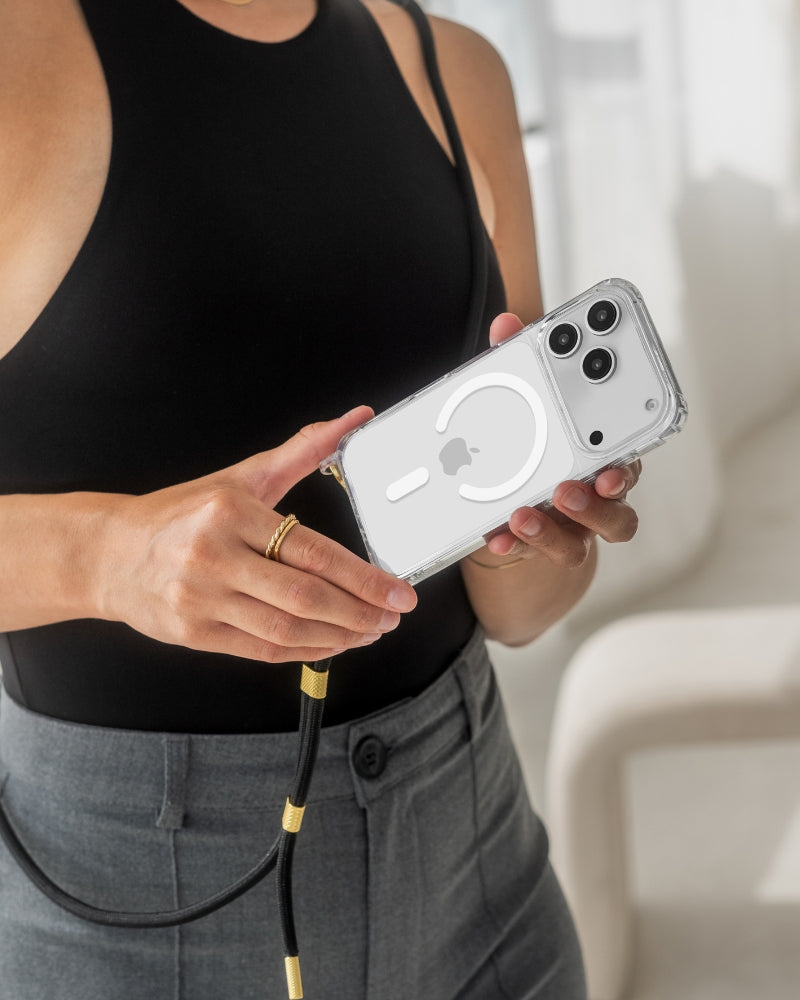 Handykette MagSafe iPhone 17 Pro Max Clear/Taupe