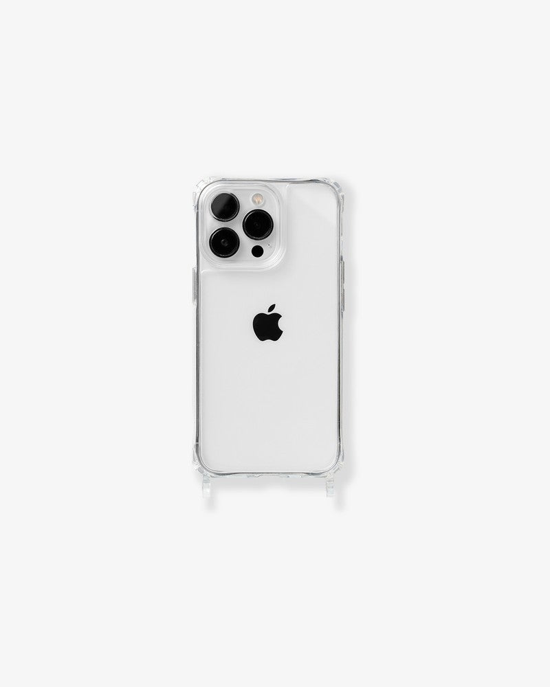 Coque avec cordon iPhone 15 Pro transparent