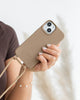 crossbody case iPhone 15 Plus Taupe Brown