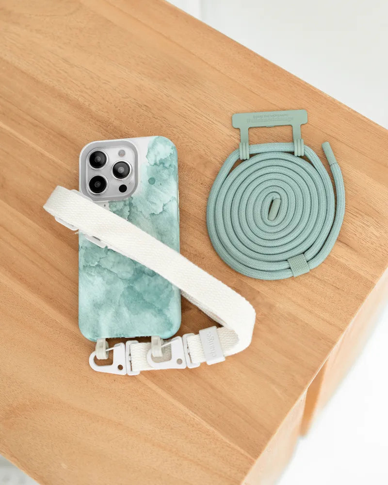 Crossbody Case iPhone 13 Aqua Green