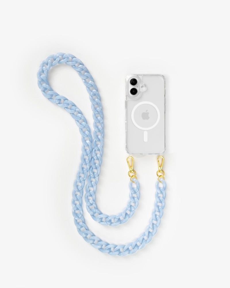 Crossbody Case with Chain Clear/Blue