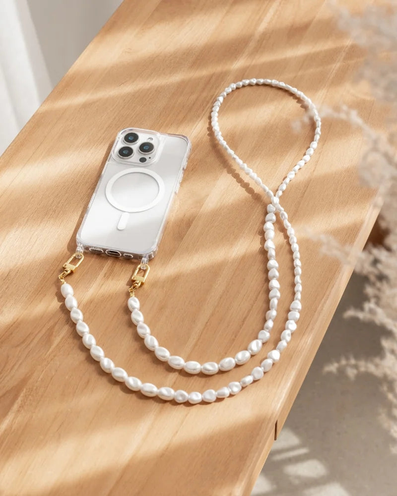 Coque avec cordon Perles iPhone 16 Pro MagSafe