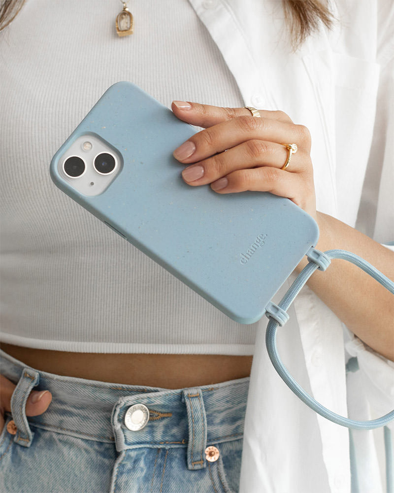 Crossbody Case iPhone 8/7/6(s) Pastel Blue