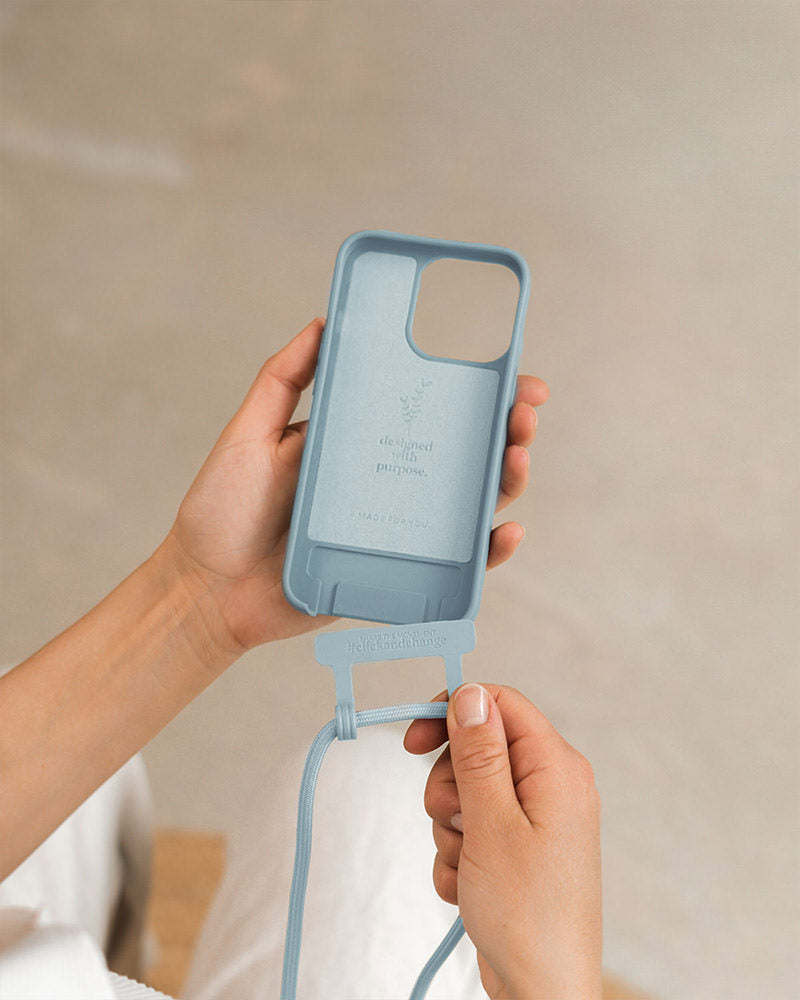 Crossbody Case iPhone 8/7/6(s) Pastel Blue