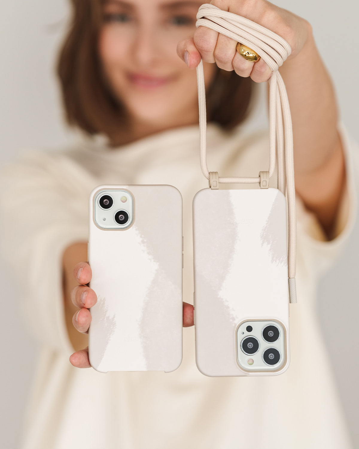 Coque Cordon iPhone 13 Mini Dove White