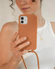 Coque Cordon iPhone 12 Mini orange rouillé