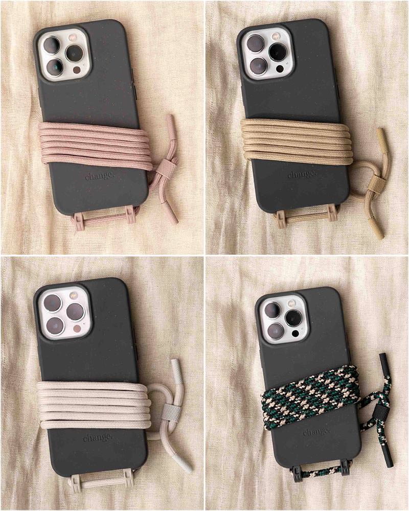 Coque avec cordon iPhone 12 Pro Max noir