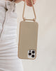 Crossbody Case iPhone 12 / 12 Pro Taupe Brown